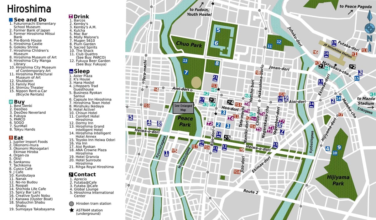 la carte de hiroshima